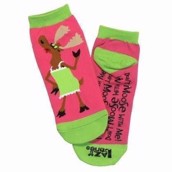 LazyOne Unisex Don't Moose With Me Adult Slipper Socks