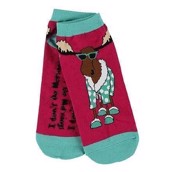 LazyOne Womens I Don't Do Mornings Moose Adult Slipper Socks