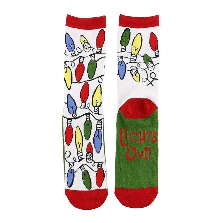 LazyOne Unisex Lights Out Adult Crew Socks