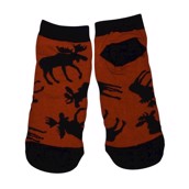 LazyOne Unisex Classic Moose Red Adult Slipper Socks