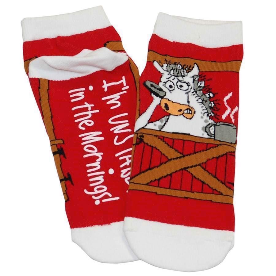 LazyOne Unisex Unstable in the Morning Adult Slipper Socks