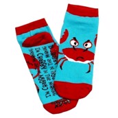 LazyOne Unisex I'm Crabby Adult Slipper Socks