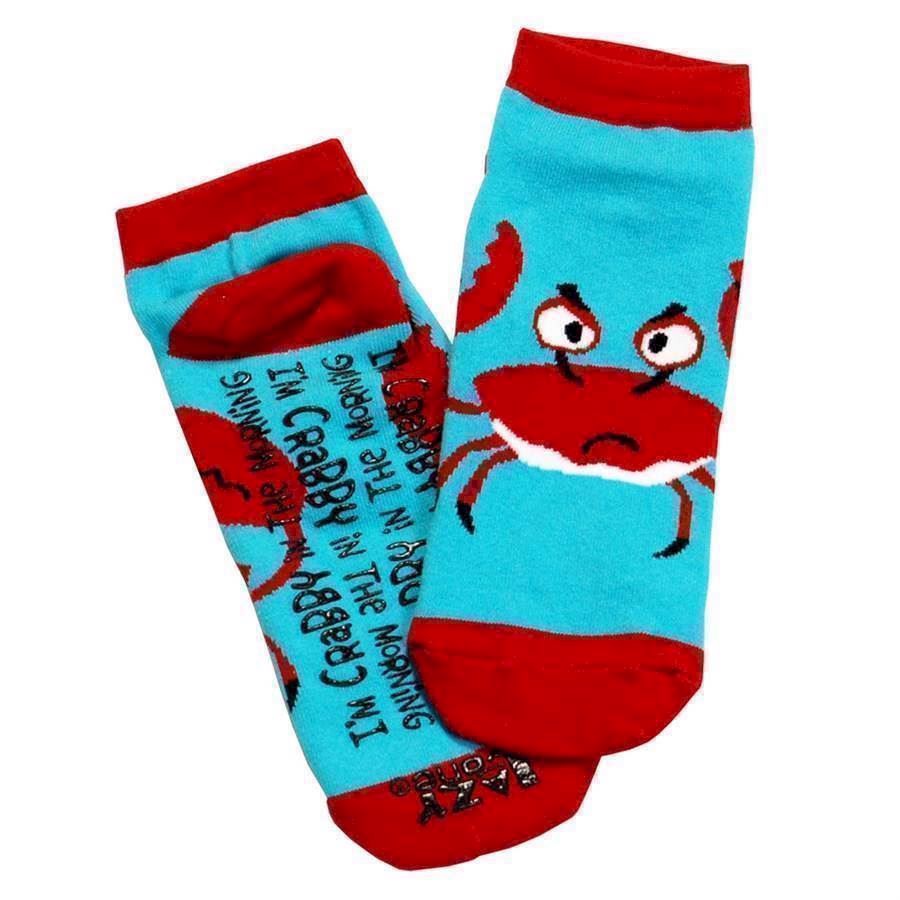 LazyOne Unisex I\'m Crabby Adult Slipper Socks