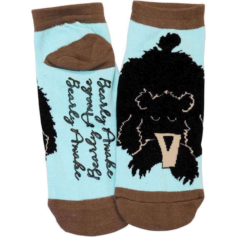 LazyOne Unisex Bearly Awake Adult Slipper Socks