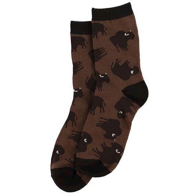 LazyOne Unisex Buffalo Adult Crew Socks