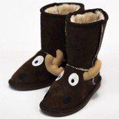 LazyOne Unisex Moose Toasty Toez Slippers