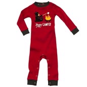 LazyOne Boys Happy Camper Infant Sleepsuit