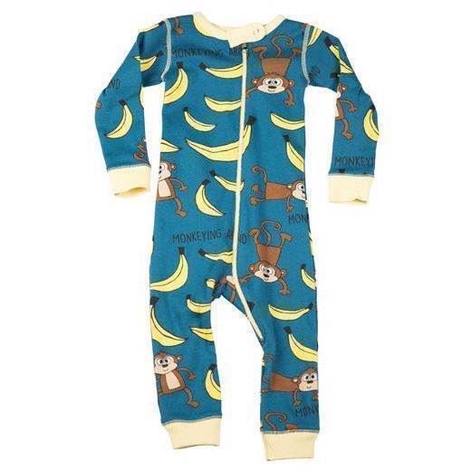 LazyOne Unisex Monkeying Around Infant Sleepsuit