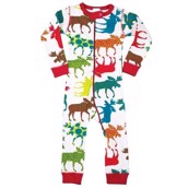 LazyOne Unisex Pattern Moose Infant Sleepsuit