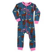 LazyOne Girls I Moose Have a Kiss Infant Sleepsuit