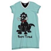 LazyOne Womens Bone Tired Nightshirt V Neck