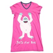 LazyOne Womens Yeti for Bed Nightshirt V Neck