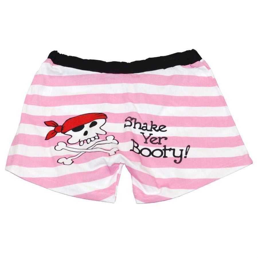 LazyOne Womens Pink Pirate Boxers