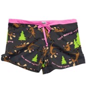 LazyOne Womens Text Moose-aging PJ Boxers