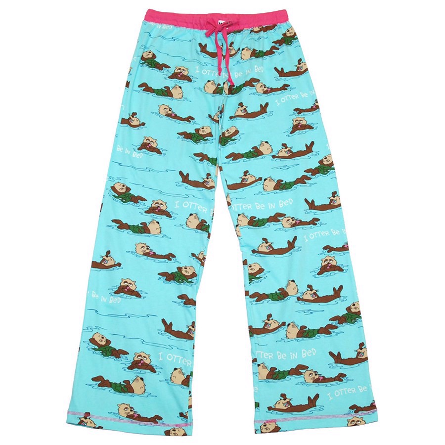 LazyOne Womens I Otter Be in Bed Fitted PJ Trousers