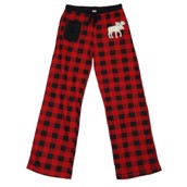 LazyOne Womens Moose Plaid Fitted PJ Trousers