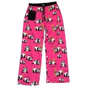 LazyOne Womens Dream in Black & White Panda Fitted PJ Trousers