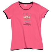 LazyOne Womens Flamingo Looong Day Fitted PJ T Shirt
