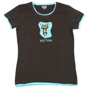 LazyOne Womens Wild Thing Monkey Fitted PJ T Shirt