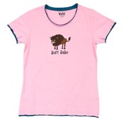 LazyOne Womens Buff Babe Fitted PJ T Shirt