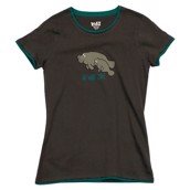 LazyOne Womens No Wake Zone Manatee Fitted PJ T Shirt