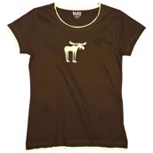 LazyOne Womens Funky Moose Fitted PJ T Shirt