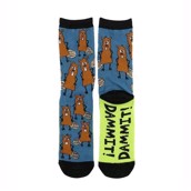 LazyOne Unisex Beaver Adult Crew Socks