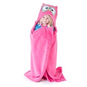 LazyOne Hooded Critter Fleece Blanket Owl