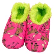LazyOne Dont Moose with Me Fuzzy Feet Slippers