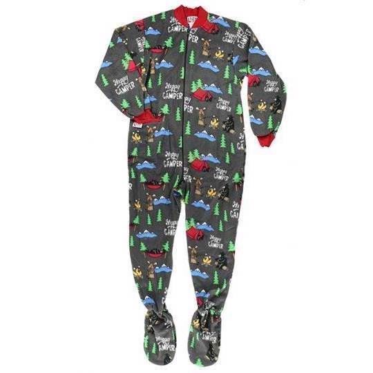 LazyOne Unisex Happy Camper Footie Onesie