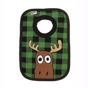 LazyOne Unisex Moose Plaid Baby Bib