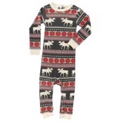 LazyOne Boys Moose Fair Isle Infant Sleepsuit