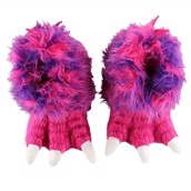 LazyOne Unisex Pink Monster Paw Slipper