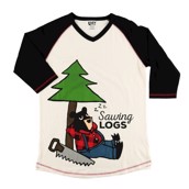 LazyOne Unisex Sawing Logs PJ Tall T Shirt