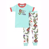 LazyOne Girls Sea You in the Morning Kids PJ Set Short Sleeve