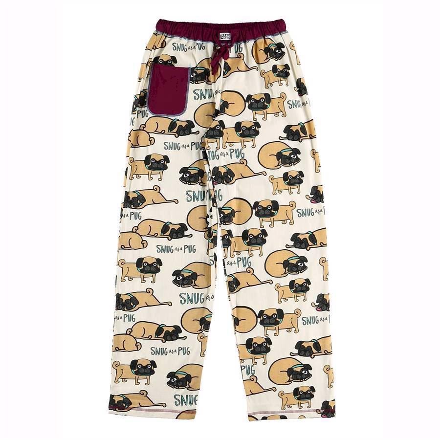 LazyOne Womens Snug as a Pug PJ Trousers