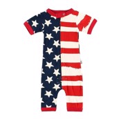 LazyOne Stars and Stipes Infant PJ Rompers