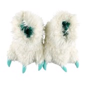 LazyOne Unisex White Yeti Paw Slipper