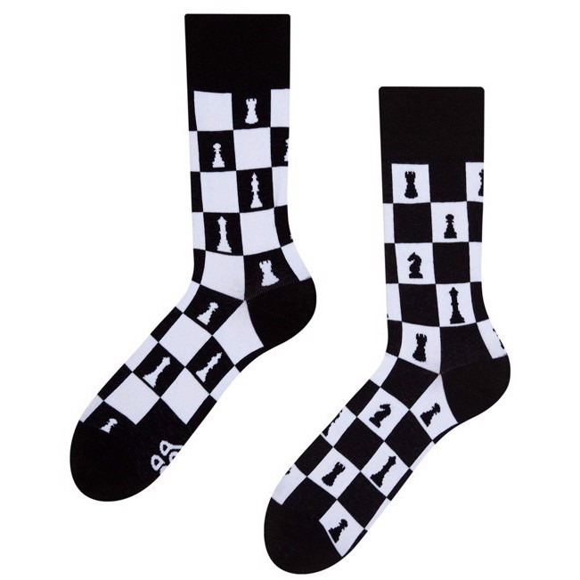 Humor sokker voksen - CHESS, size 39-42
