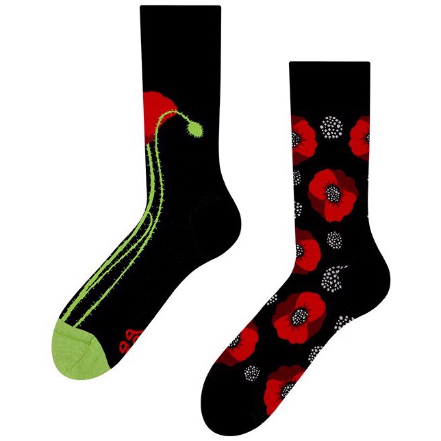 Humor sokker voksen - POPPY FLOWER, size 35-38