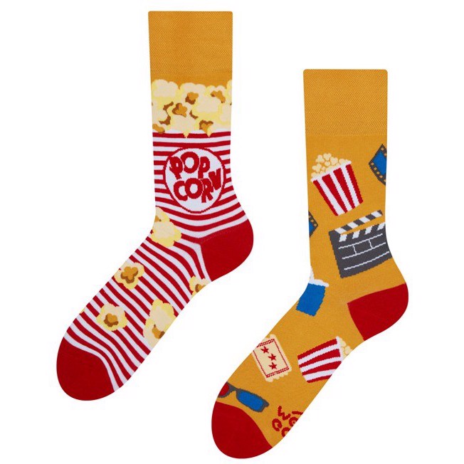 Humor sokker voksen - POPCORN, size 39-42