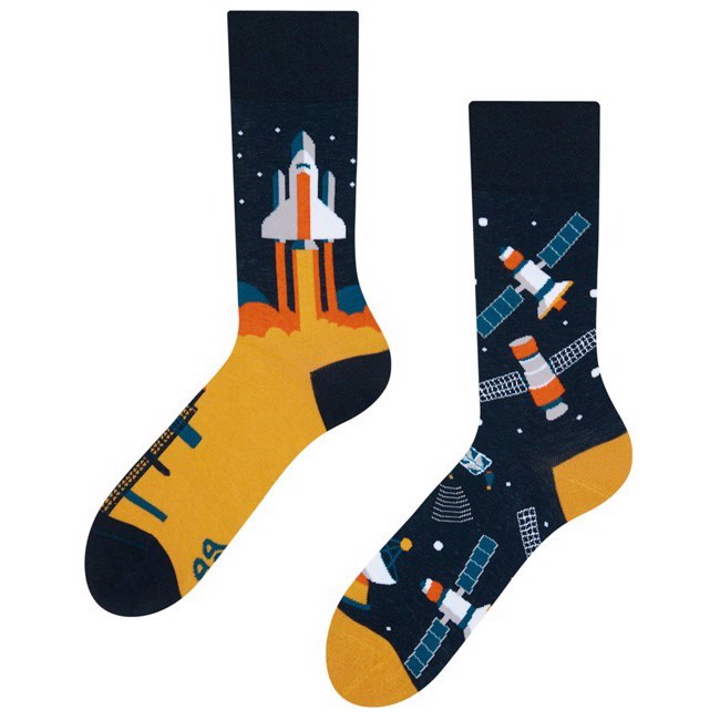 Humor sokker voksen - SPACE ROCKET, size 43-46